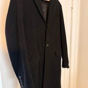H&M Elegant Black Trench Coat for Men